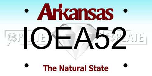 IOEA52 Arkansas License Plate