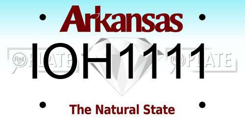 IOH1111 Arkansas License Plate