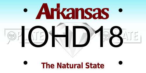 IOHD18 Arkansas License Plate
