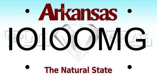 IOIOOMG Arkansas License Plate