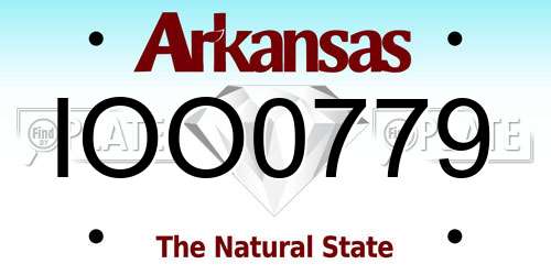 IOO0779 Arkansas License Plate