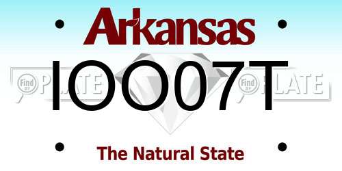 IOO07T Arkansas License Plate