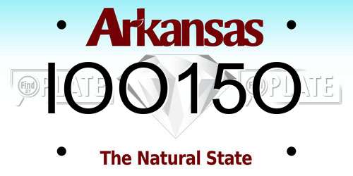 IOO15O Arkansas License Plate