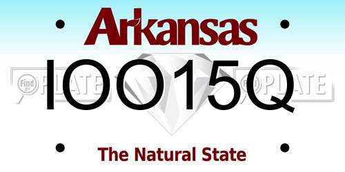 IOO15Q Arkansas License Plate