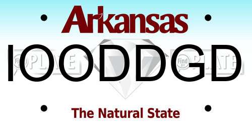 IOODDGD Arkansas License Plate