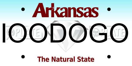 IOODOGO Arkansas License Plate