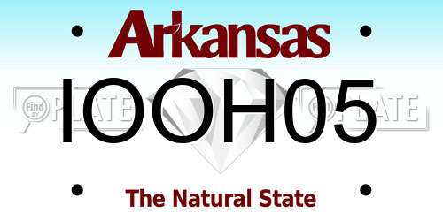 IOOH05 Arkansas License Plate