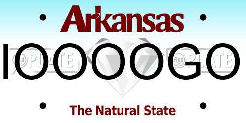IOOOOGO Arkansas License Plate