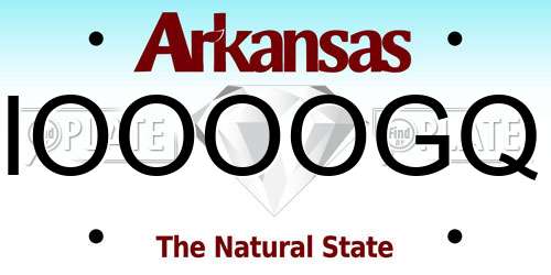 IOOOOGQ Arkansas License Plate