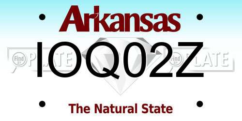 IOQ02Z Arkansas License Plate