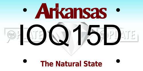 IOQ15D Arkansas License Plate