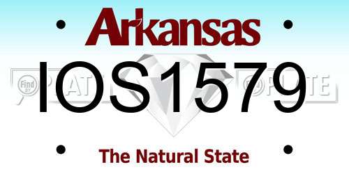 IOS1579 Arkansas License Plate