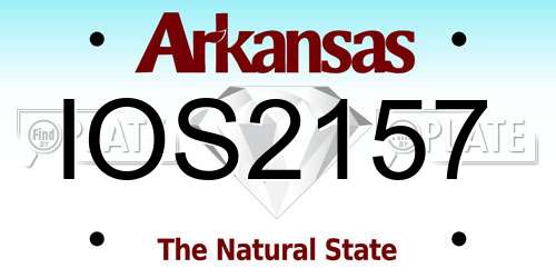 IOS2157 Arkansas License Plate