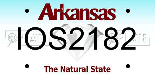 IOS2182 Arkansas License Plate
