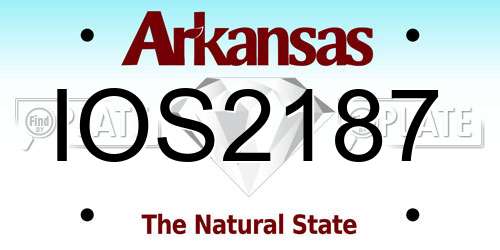 IOS2187 Arkansas License Plate