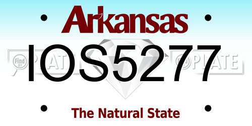 IOS5277 Arkansas License Plate