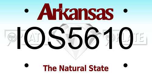IOS5610 Arkansas License Plate