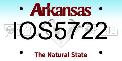 IOS5722 Arkansas License Plate