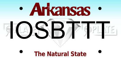 IOSBTTT Arkansas License Plate