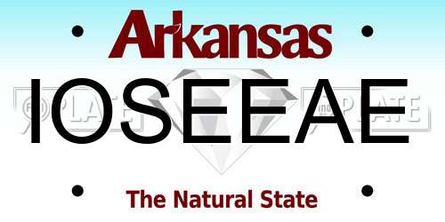 IOSEEAE Arkansas License Plate
