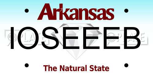 IOSEEEB Arkansas License Plate