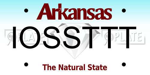 IOSSTTT Arkansas License Plate