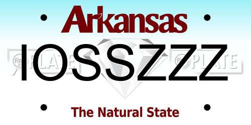 IOSSZZZ Arkansas License Plate