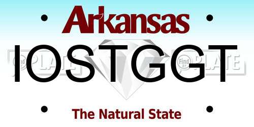 IOSTGGT Arkansas License Plate