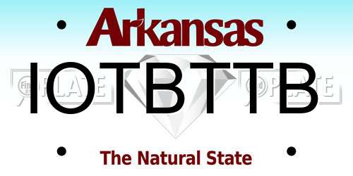 IOTBTTB Arkansas License Plate