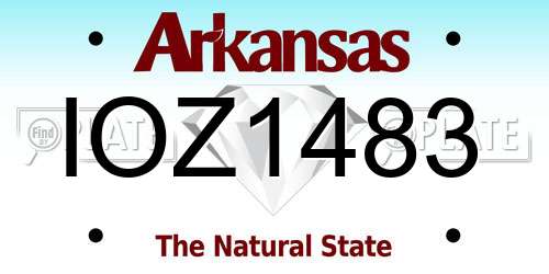 IOZ1483 Arkansas License Plate