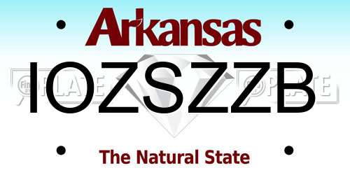 IOZSZZB Arkansas License Plate