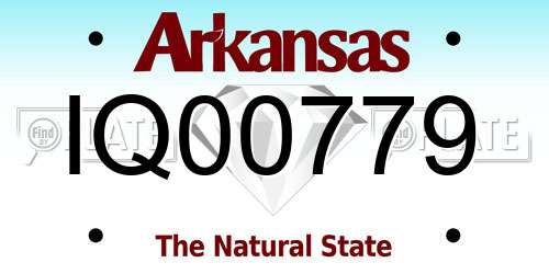 IQ00779 Arkansas License Plate