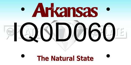 IQ0D060 Arkansas License Plate