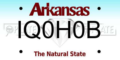 IQ0H0B Arkansas License Plate