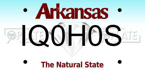 IQ0H0S Arkansas License Plate