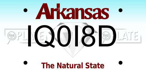 IQ0I8D Arkansas License Plate