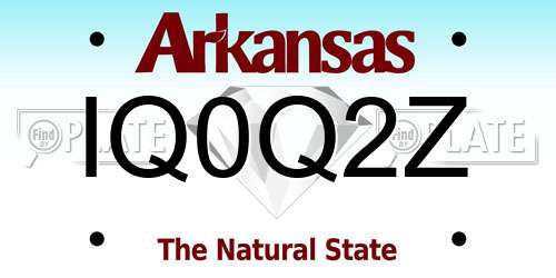 IQ0Q2Z Arkansas License Plate