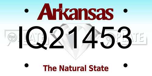 IQ21453 Arkansas License Plate