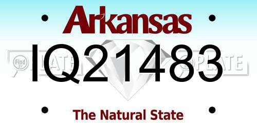 IQ21483 Arkansas License Plate
