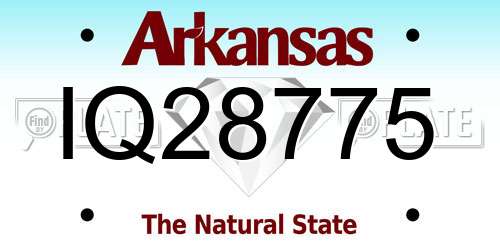 IQ28775 Arkansas License Plate