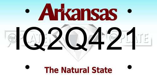 IQ2Q421 Arkansas License Plate