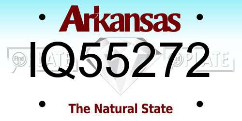 IQ55272 Arkansas License Plate