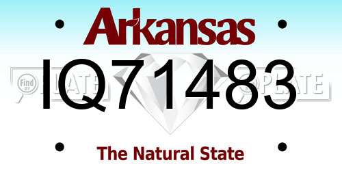 IQ71483 Arkansas License Plate