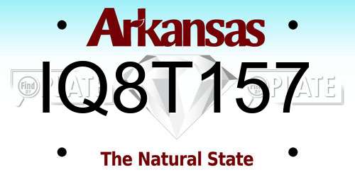 IQ8T157 Arkansas License Plate