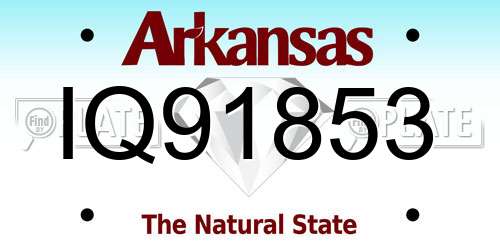 IQ91853 Arkansas License Plate