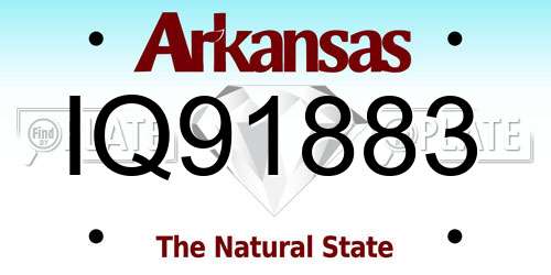 IQ91883 Arkansas License Plate