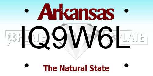 IQ9W6L Arkansas License Plate