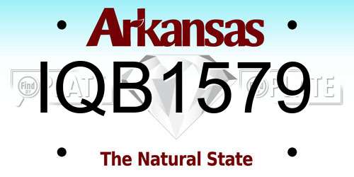 IQB1579 Arkansas License Plate
