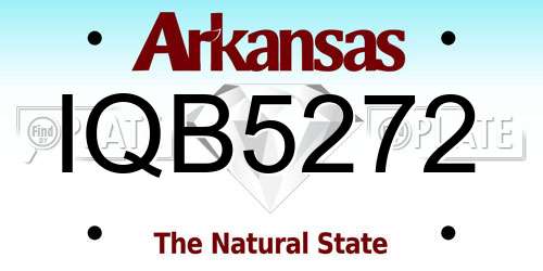 IQB5272 Arkansas License Plate