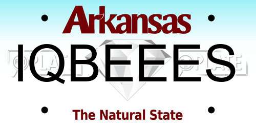 IQBEEES Arkansas License Plate